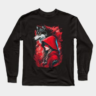 Red and the Wolf Long Sleeve T-Shirt